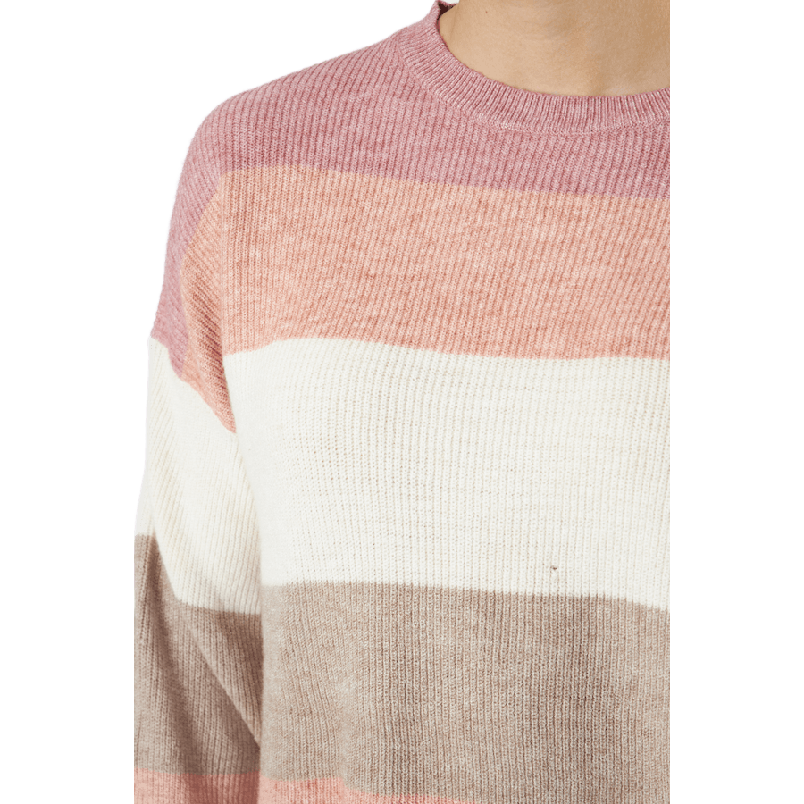 Onlatia L/s Stripe Pullover Kn Dusty Rose
