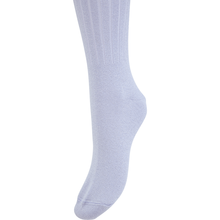 Full Glitter Crew Socks Purple Tint / Black