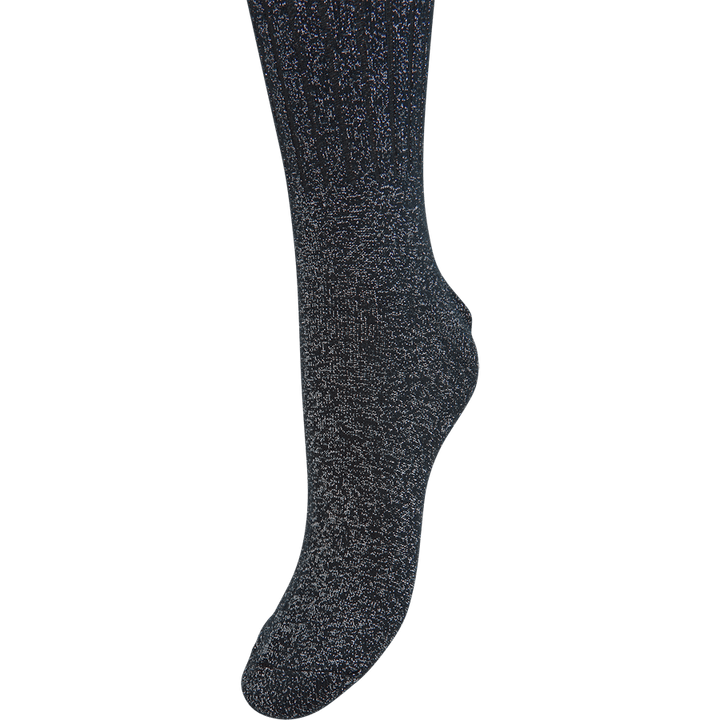 Full Glitter Crew Socks Purple Tint / Black