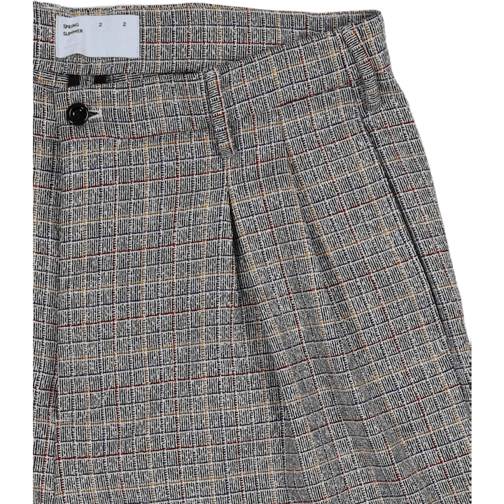 Two Pleat Short Black/multi Ch
