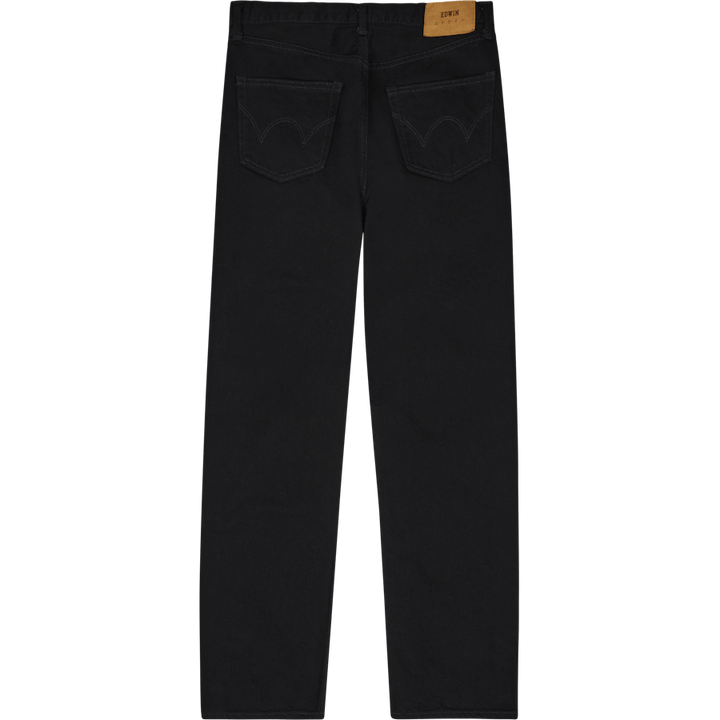 Loose Straight Kaihara, Right Hand Black Denim, 13oz, Black Unwashed