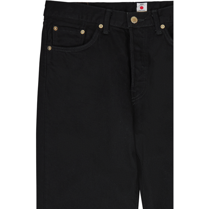 Loose Straight Kaihara, Right Hand Black Denim, 13oz, Black Unwashed