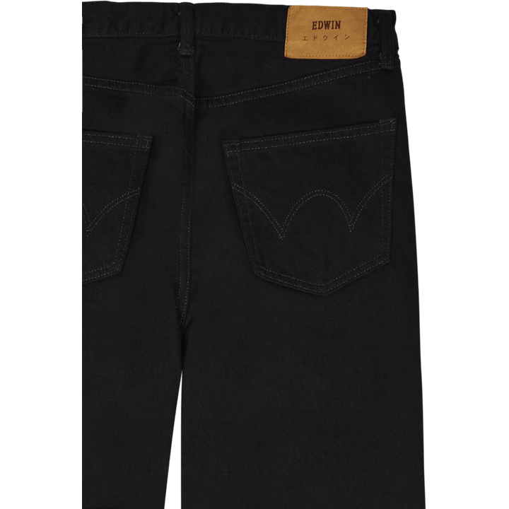 Loose Straight Kaihara, Right Hand Black Denim, 13oz, Black Unwashed