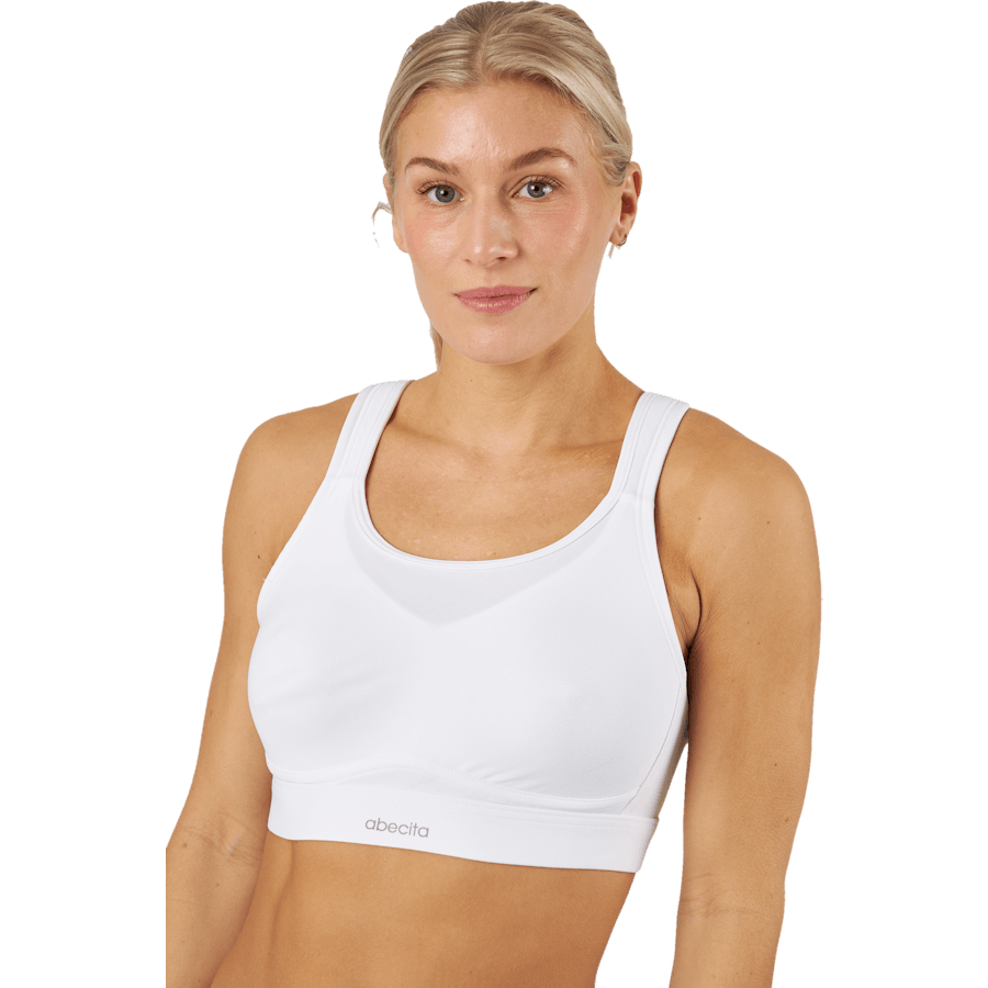 Victorious Spacer Sports Bra   White