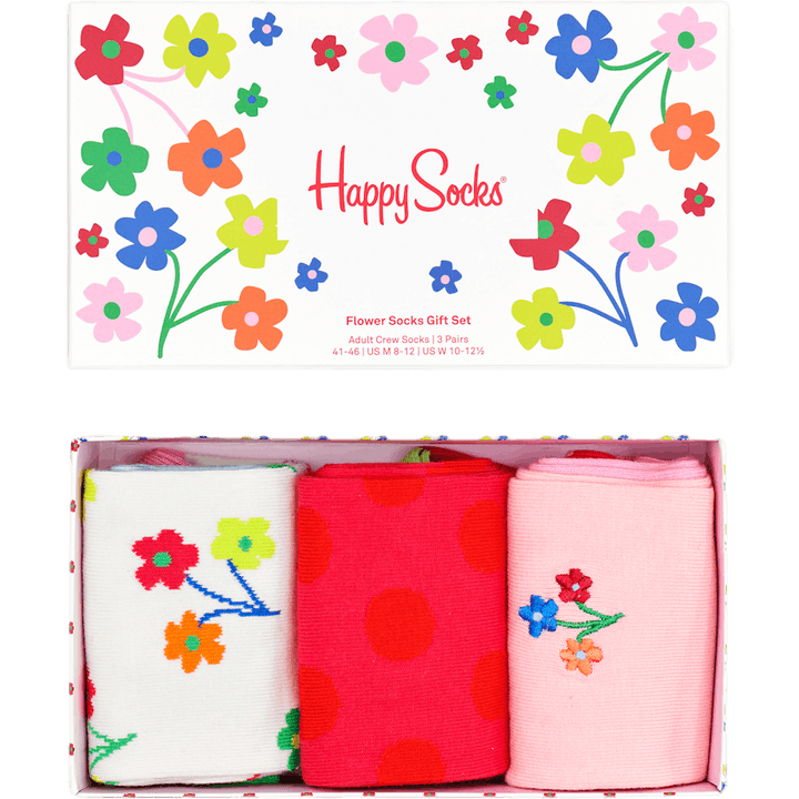 Set regalo di 3 calzini a fiori 3300