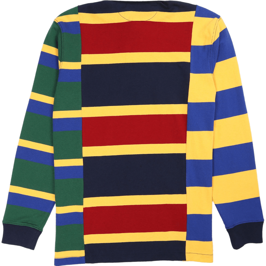 Rugbyové tričko Classic Fit Striped Jersey Holiday Red Multi