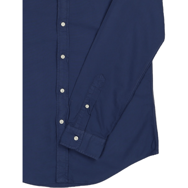 Slim Fit Garment-Dyed Oxford Shirt Light Navy