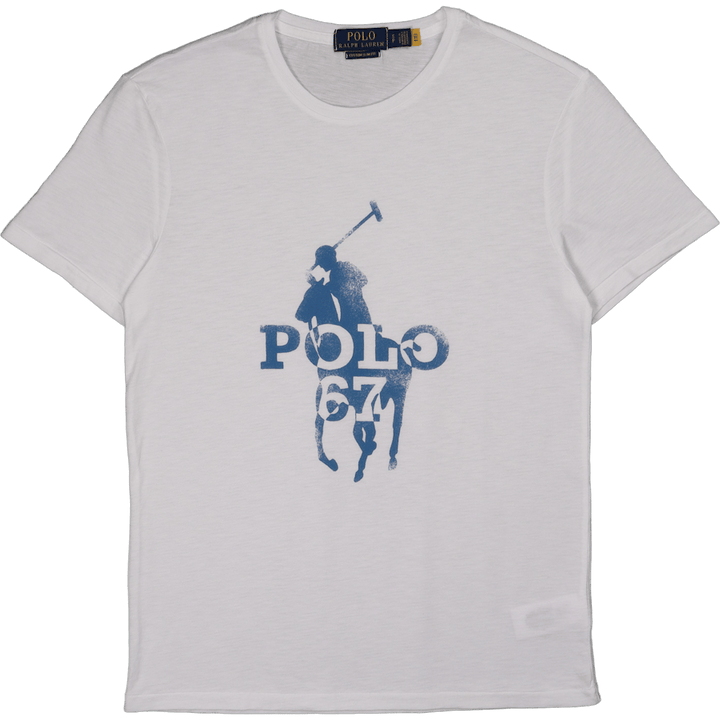 Individuelles Slim Fit T-Shirt mit großem Pony-Logo Weiß