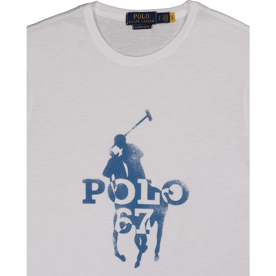 Individuelles Slim Fit T-Shirt mit großem Pony-Logo Weiß