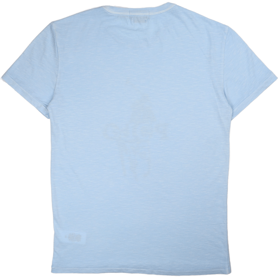 Benutzerdefinierte Slim Fit Big Pony Logo T-Shirt Elite Blau