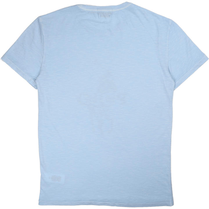 Benutzerdefinierte Slim Fit Big Pony Logo T-Shirt Elite Blau