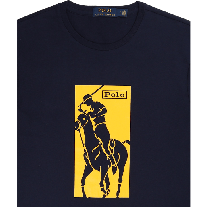 Custom Slim Fit Big Pony Logo T-Shirt Cruise Navy