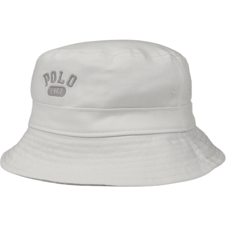 Cappello a secchiello reversibile in pile e twill Lght Sprt Hthr/Deckwash Bianco