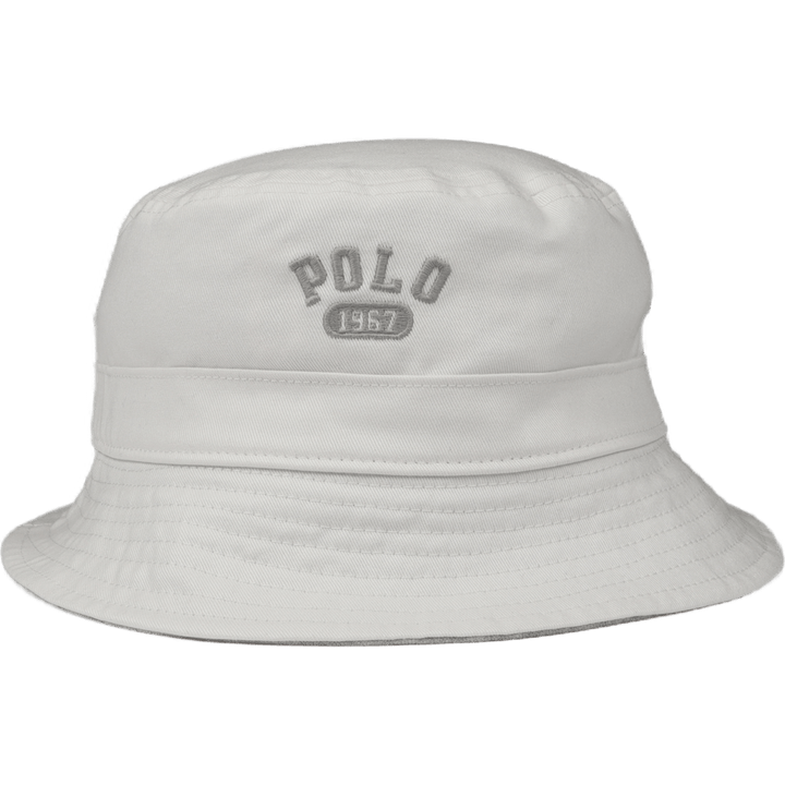 Cappello a secchiello reversibile in pile e twill Lght Sprt Hthr/Deckwash Bianco