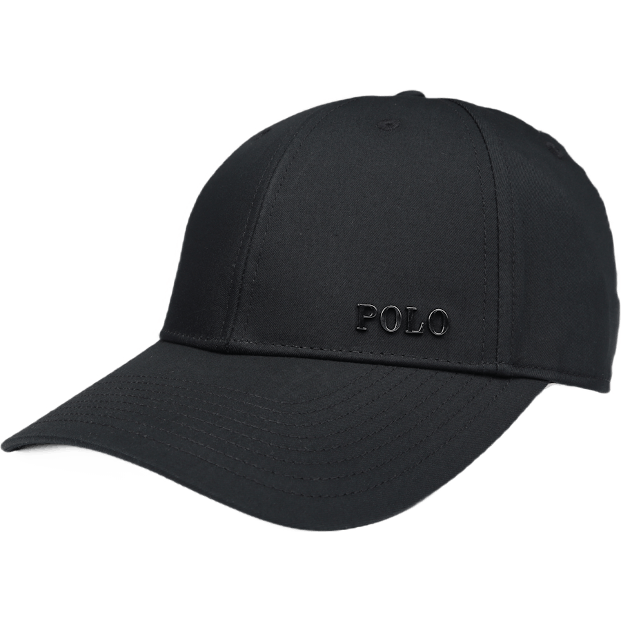 Logo-Plaque Ball Cap Polo Black