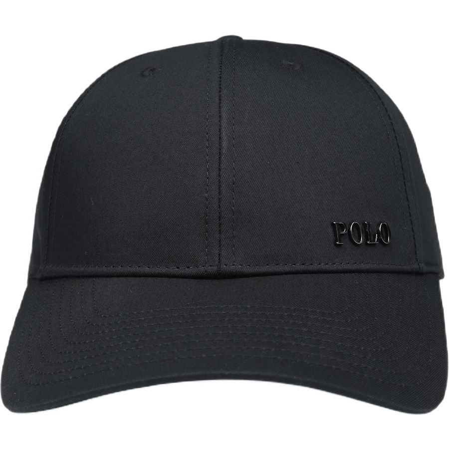 Logo-Plaque Ball Cap Polo Black