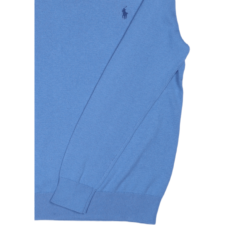 Maglione girocollo in cotone e cachemire Harbor Island Blue