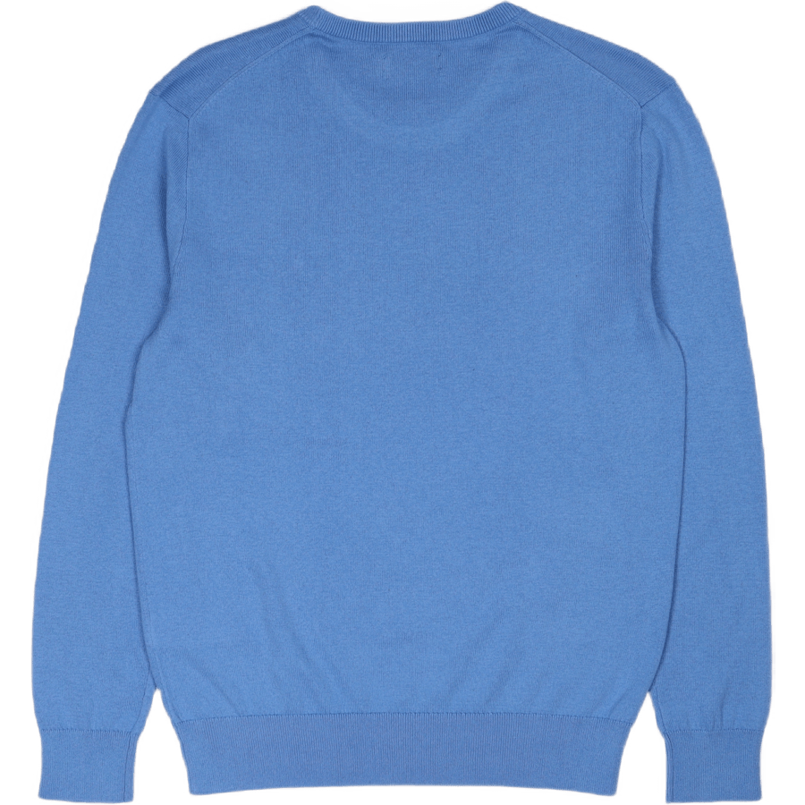 Maglione girocollo in cotone e cachemire Harbor Island Blue