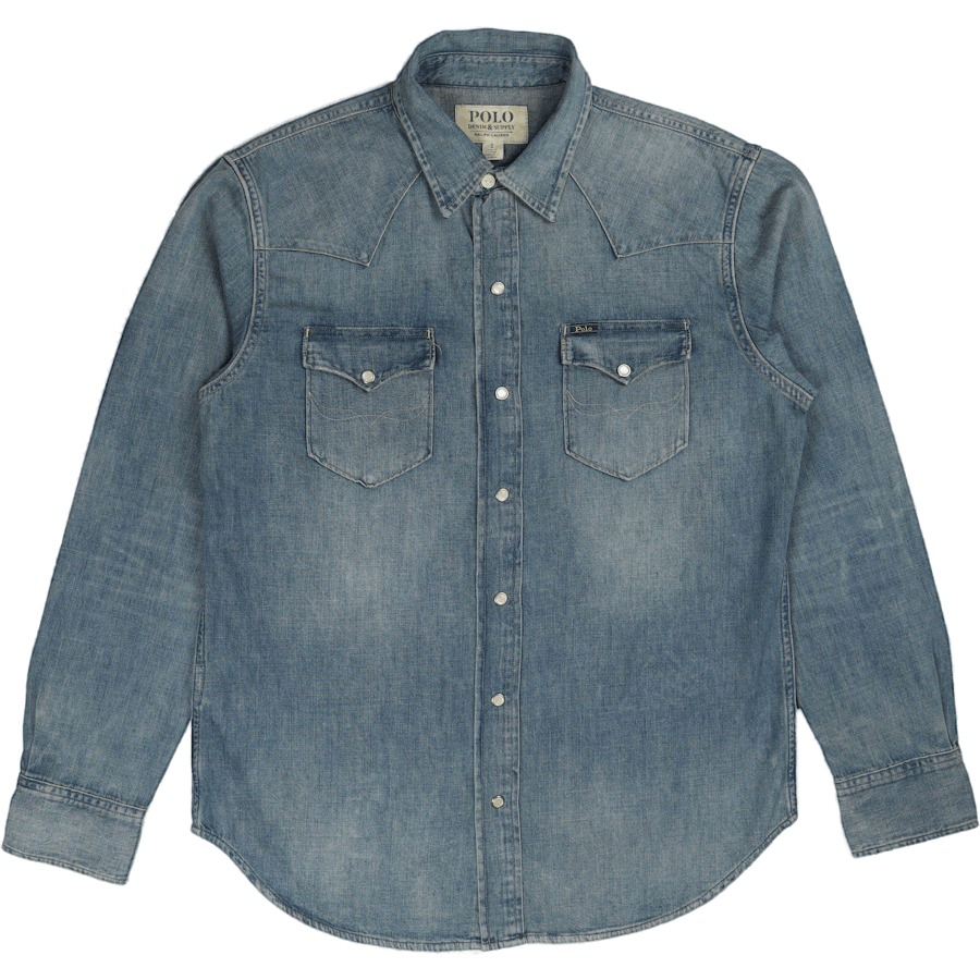 Slub Denim Western Shirt Rl Western