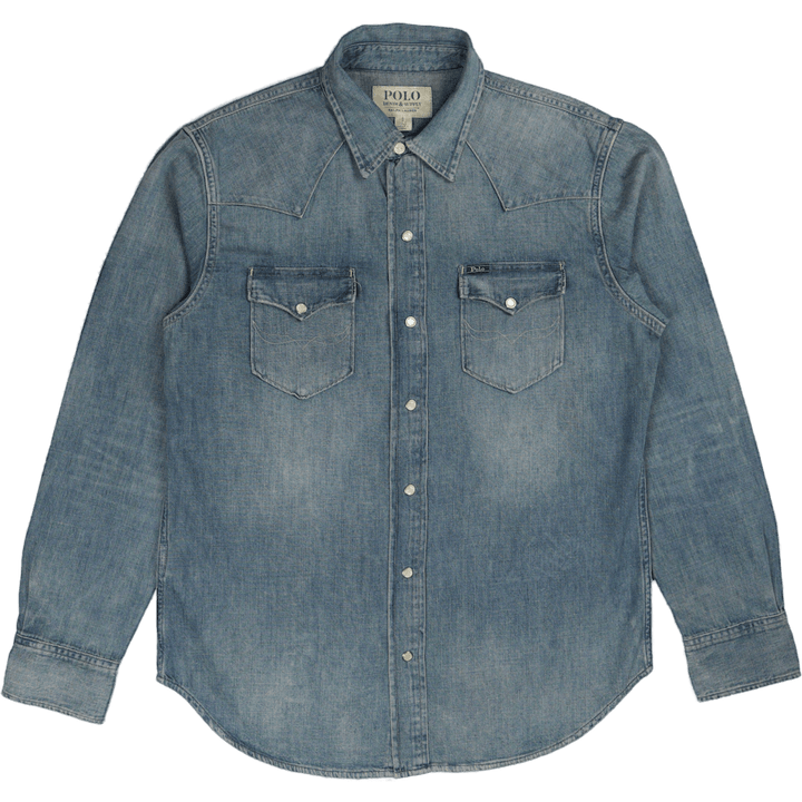 Slub Denim Western Shirt Rl Western