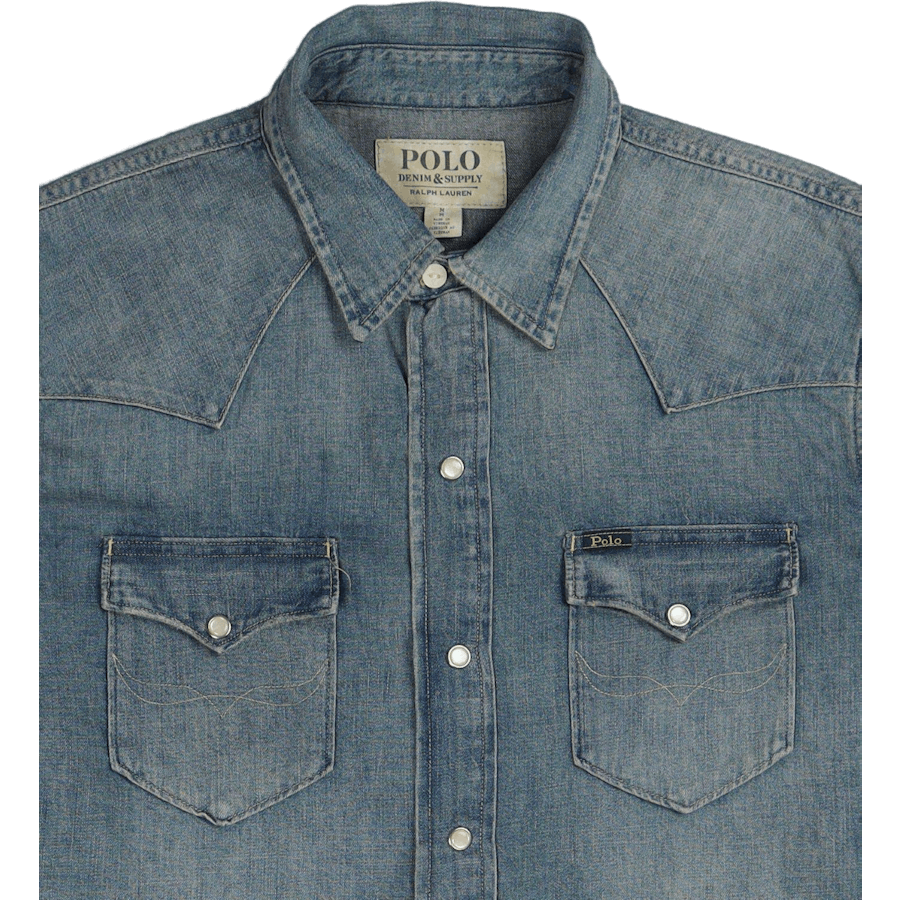 Slub Denim Western Shirt Rl Western