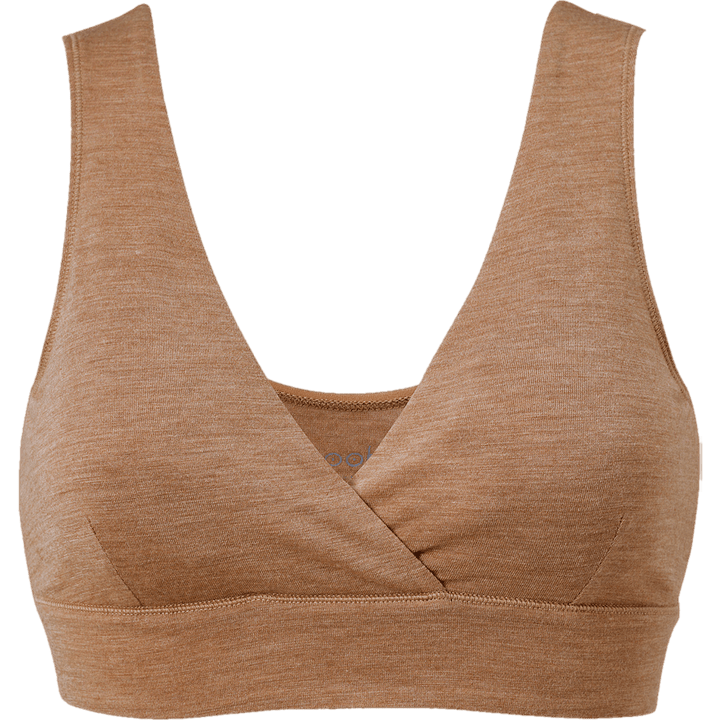 Merino Wool Bra Brown Melange
