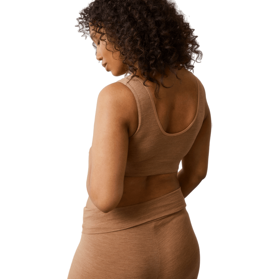 Merino Wool Bra Brown Melange