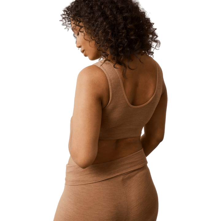 Merino Wool Bra Brown Melange
