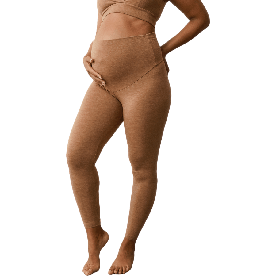 Oono Wool Leggings Brown Melange