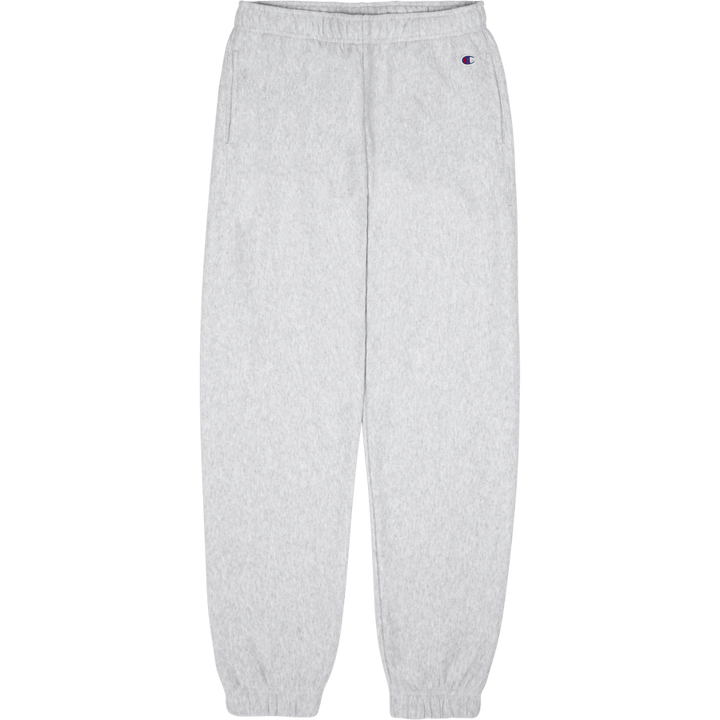 Pantalon à poignets élastiques gris chiné clair