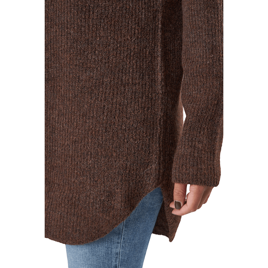 Ellen Ls Langer Chicorée-Strick Kaffee