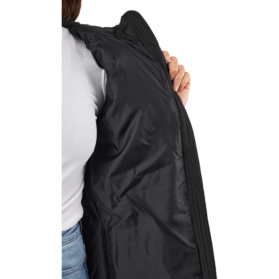 Giacca lunga Bee Blocked Puffer Argento Visone