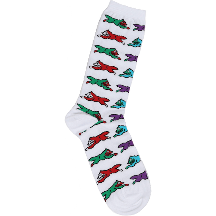 Running Dog Socks White
