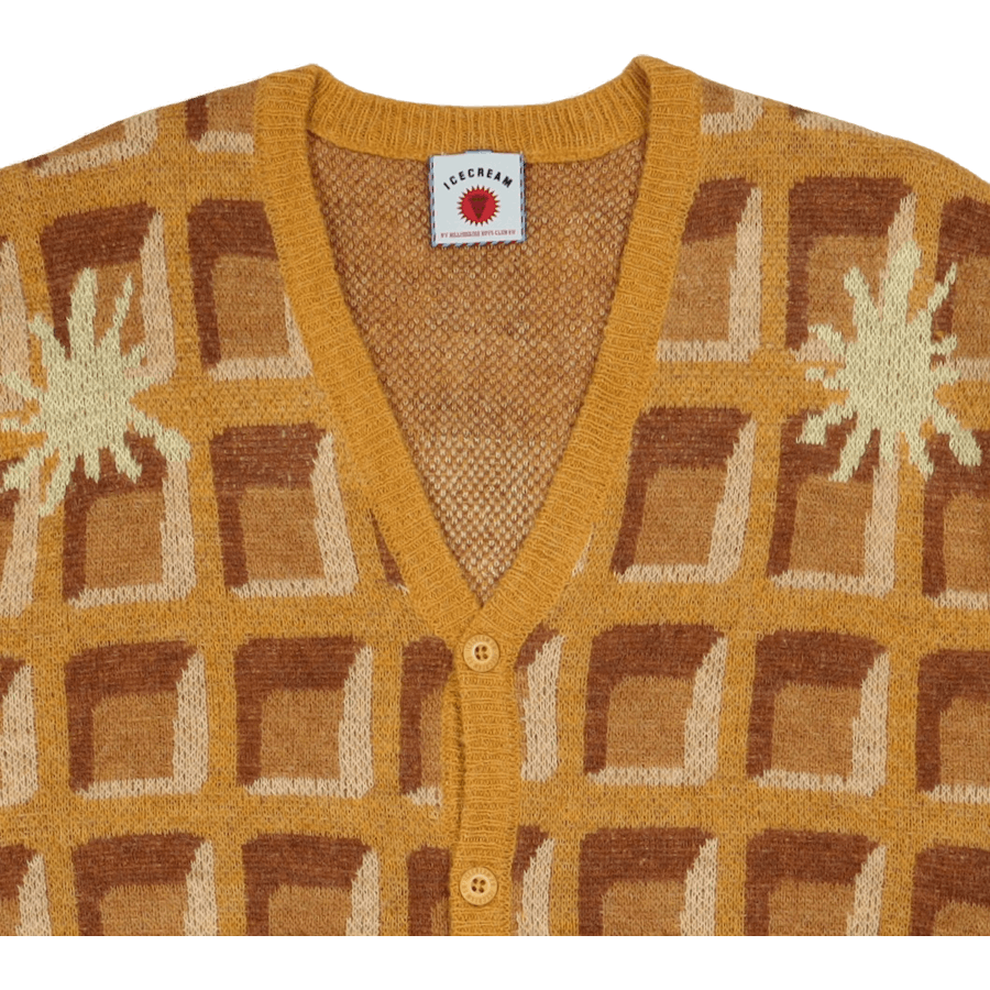 Waffle Cardigan Waffle Print