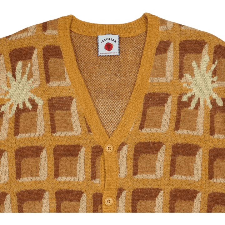 Waffle Cardigan Waffle Print