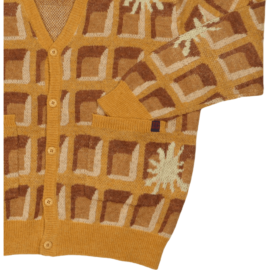 Waffle Cardigan Waffle Print