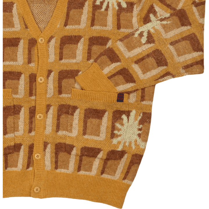 Waffle Cardigan Waffle Print