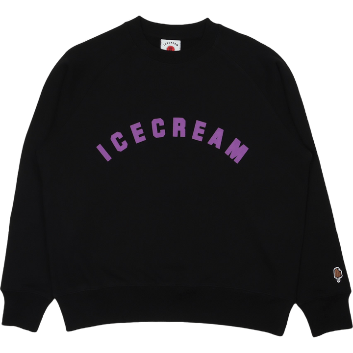 Flock Print Crewneck Svart