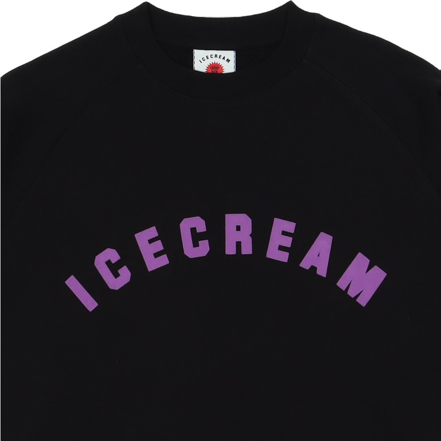 Flock Print Crewneck Svart