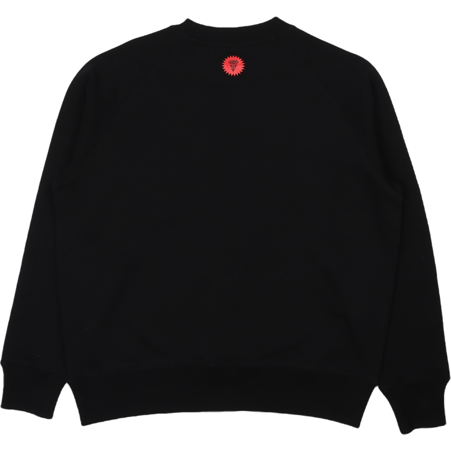 Flock Print Crewneck Svart