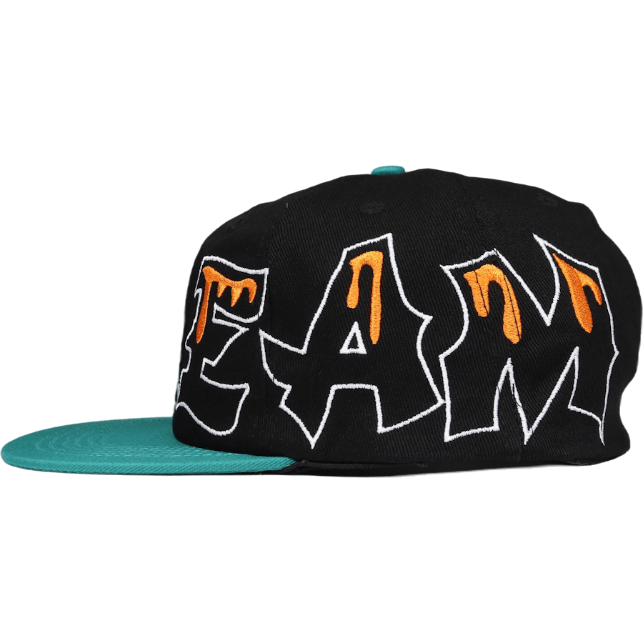 Team Eu 6 Panel Flat Peak Cap Black