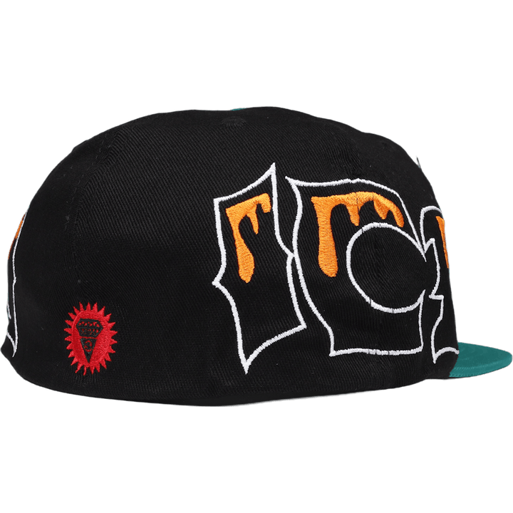 Team Eu 6 Panel Flat Peak Cap Black