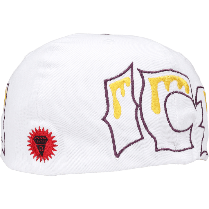 Team Eu 6 Panel Flat Peak Cap White