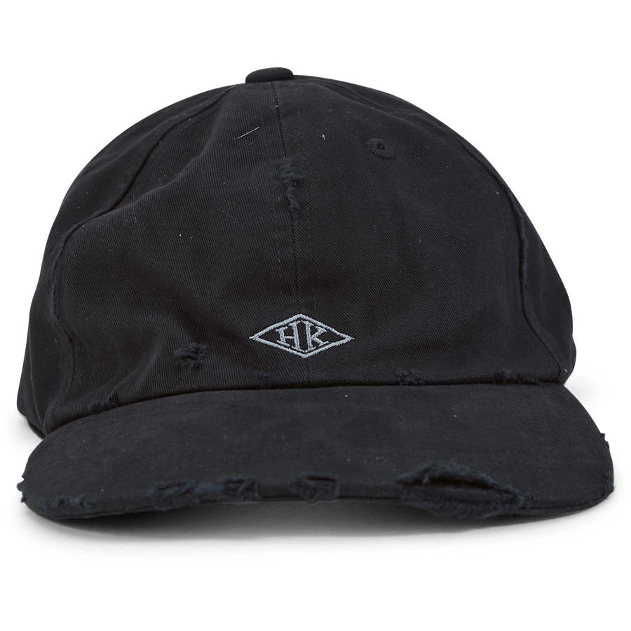 Hk Diamond Embroide Nero Distressed