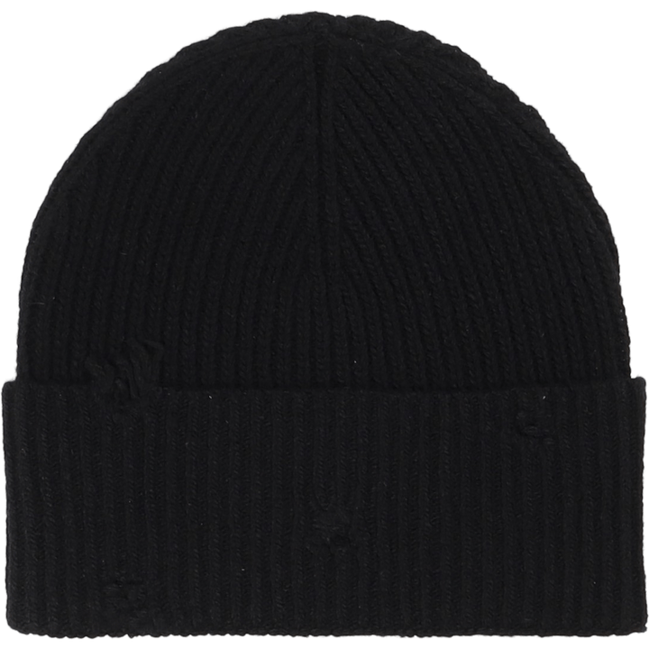 Distressed Beanie Schwarz