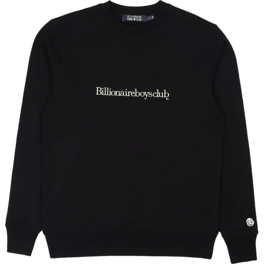 Serif Logo Crewneck Black