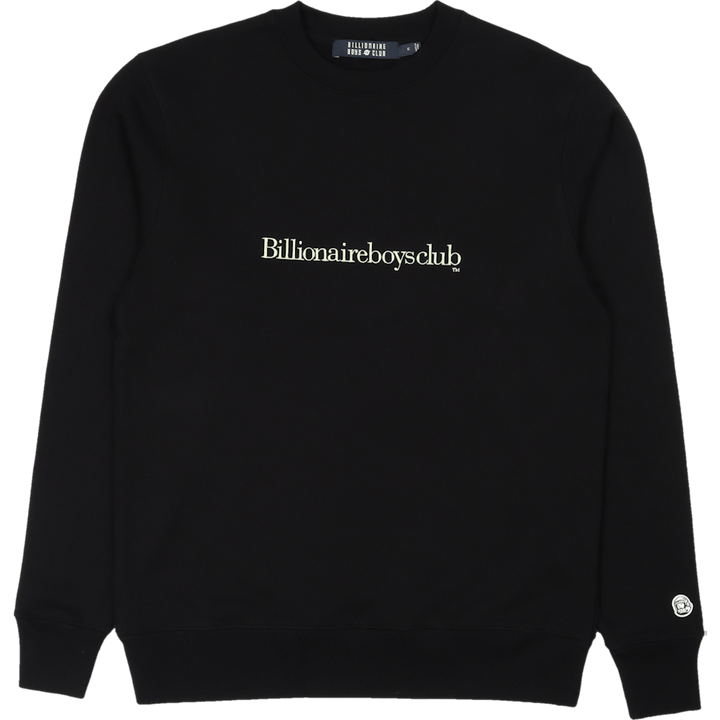 Serif Logo Crewneck Black
