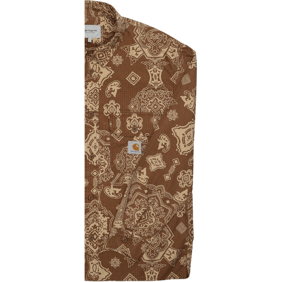L/s Verse Shirt Verse Print, Hamilton Brown