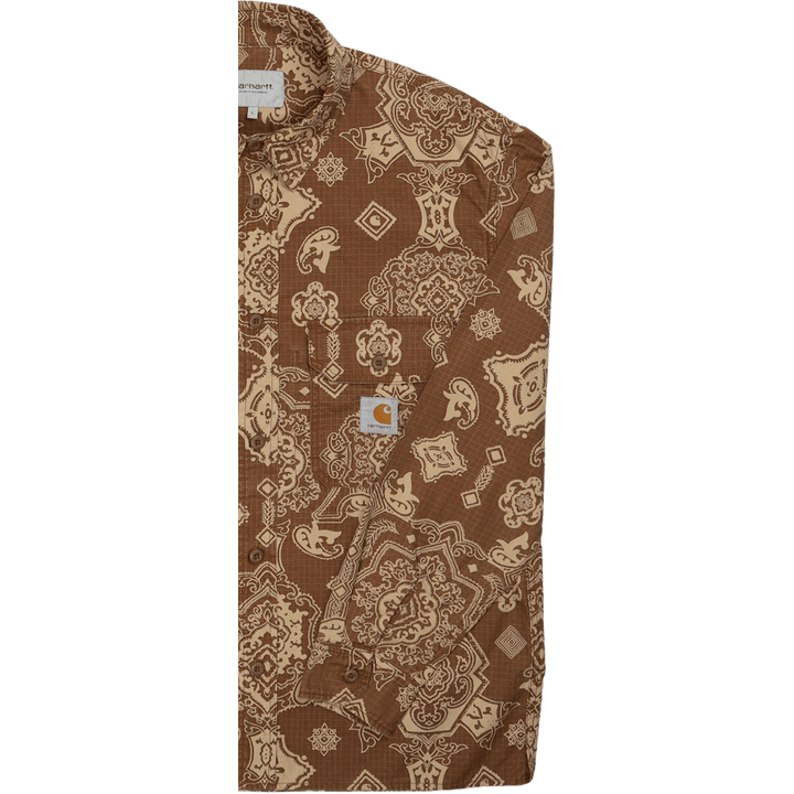 L/s Verse Shirt Verse Print, Hamilton Brown