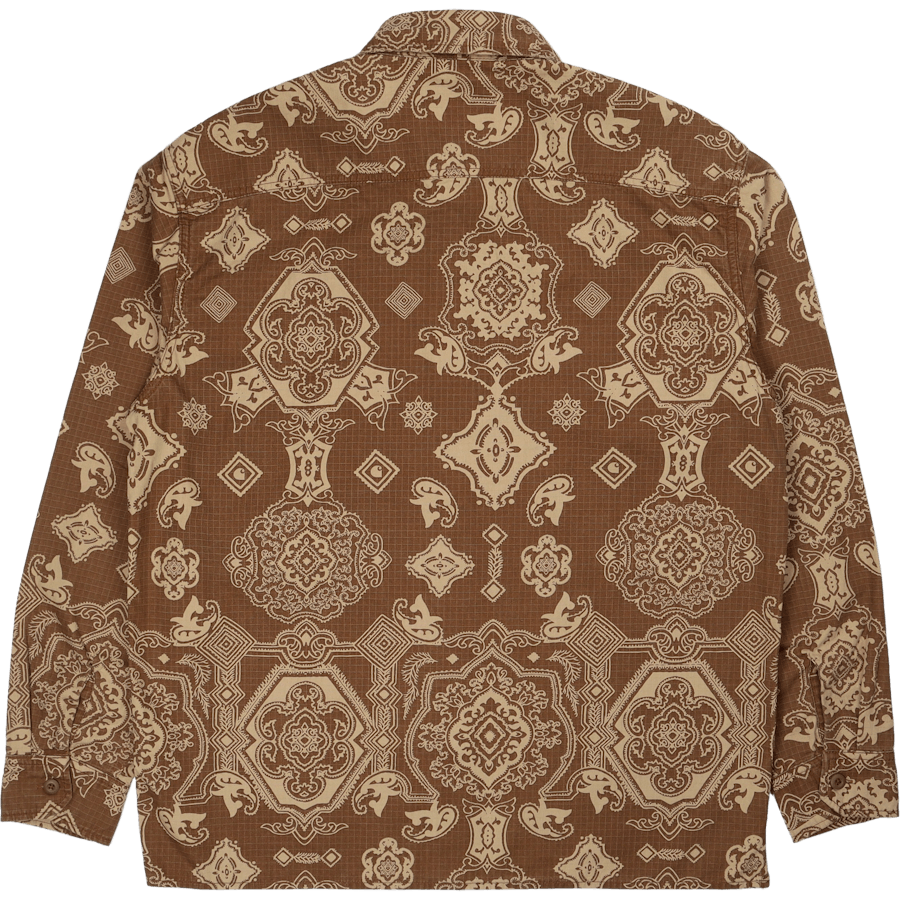 L/s Verse Shirt Verse Print, Hamilton Brown